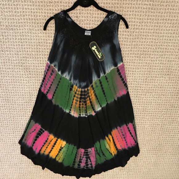 Tie Die sleeveless dress NWT - Picture 2 of 8